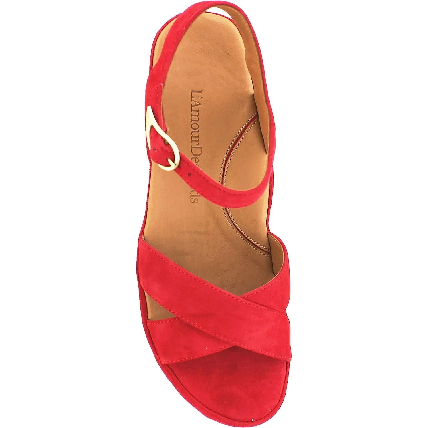 Women's L'Amour Des Pieds Casimiro Red Kid Suede