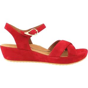 Women's L'Amour Des Pieds Casimiro Red Kid Suede