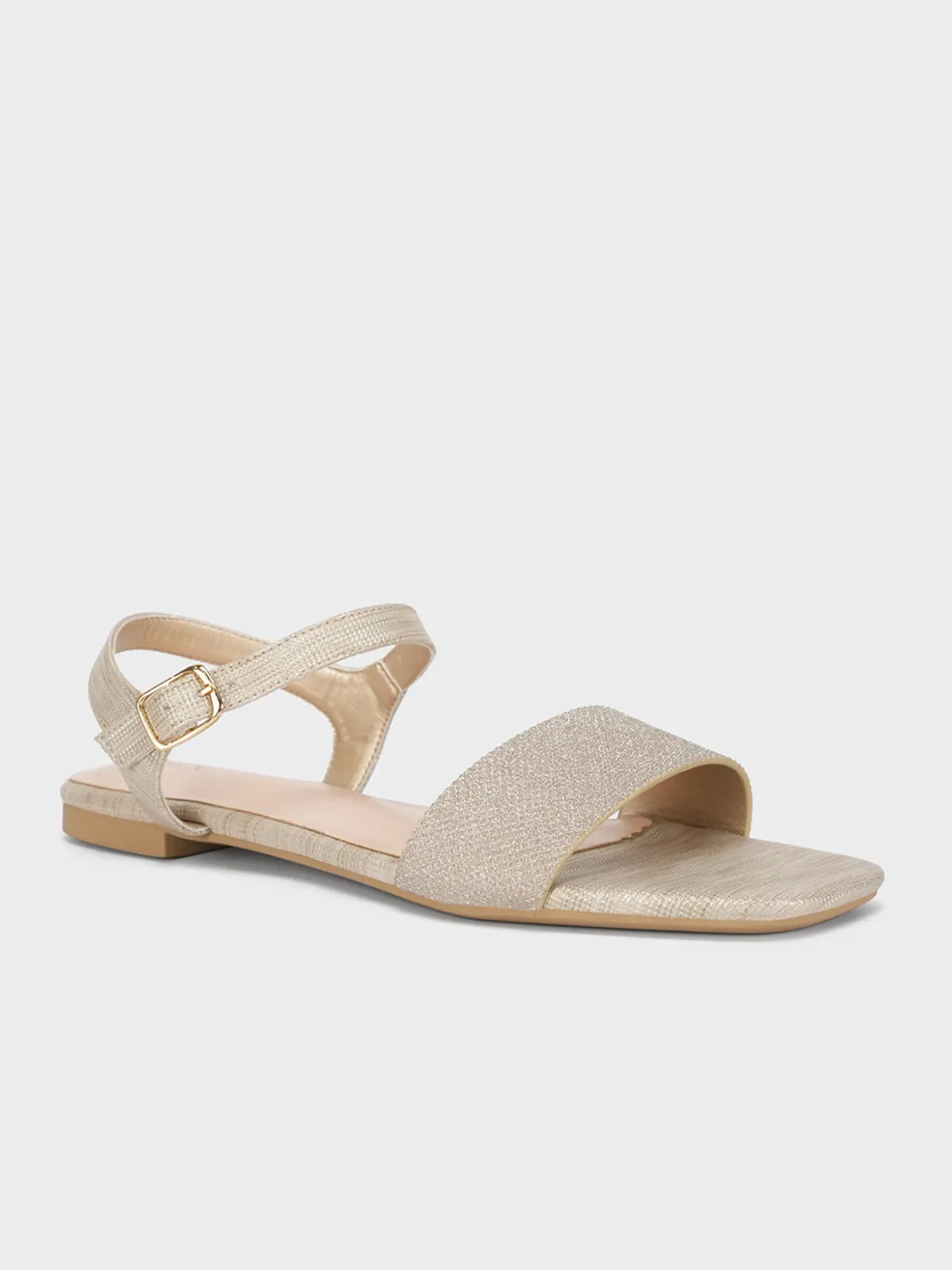 Womens "ORIOLE" Shimmer Flat Sandals