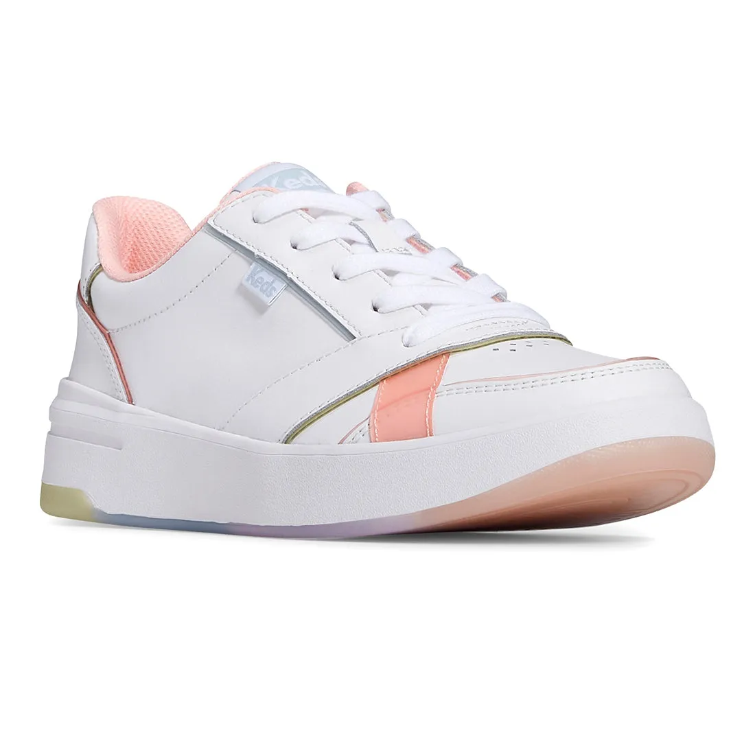 Women's The Court Leather Translucent Sneaker White/Multi (WH67892)