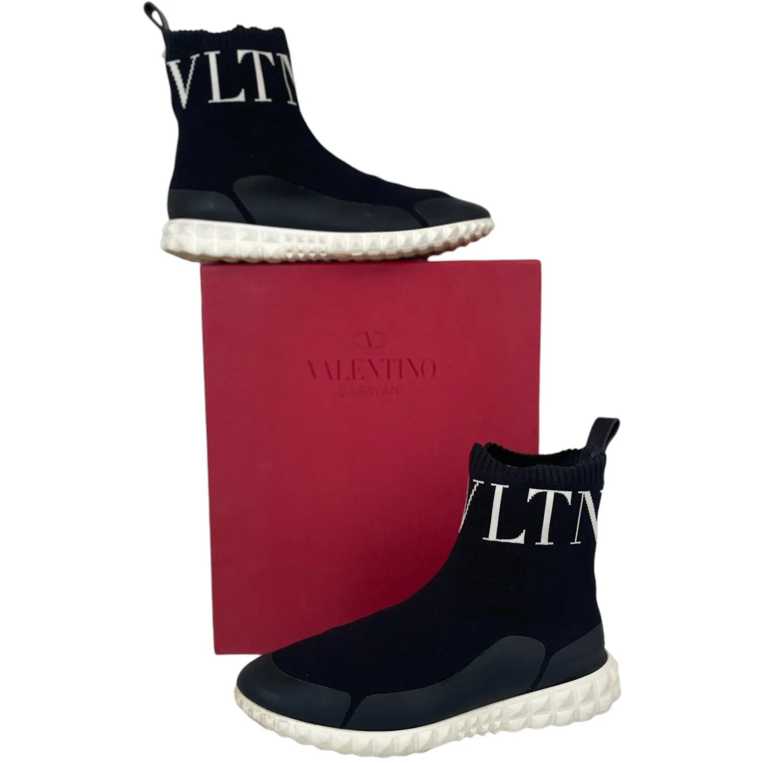 Women's Vltn Sock High Trainers Black Size EU 37 / UK 4