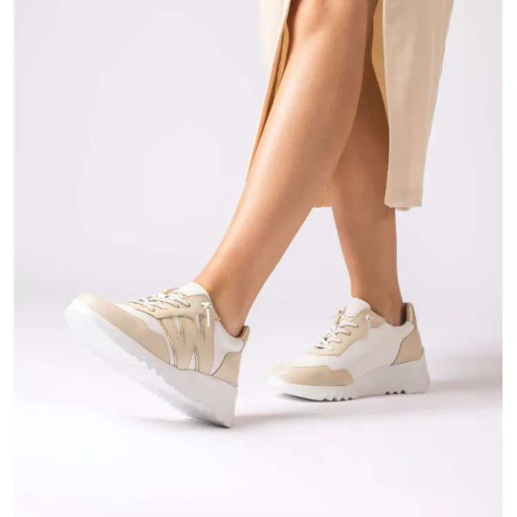 Wonders Womens Trainer Kyoto E-6741 Cream/Off White