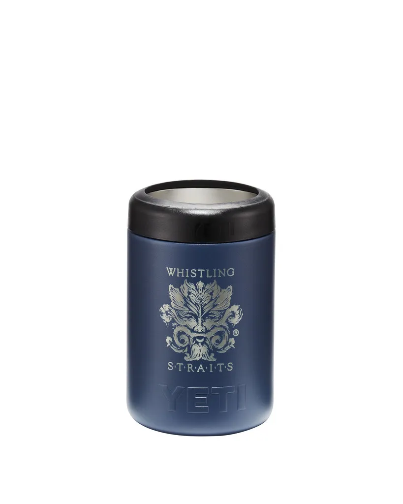 YETI® RAMBLER® 12 OZ COLSTER® CAN COOLER. WHISTLING STRAITS® LOGO EXCLUSIVELY. 3 COLOR OPTIONS.